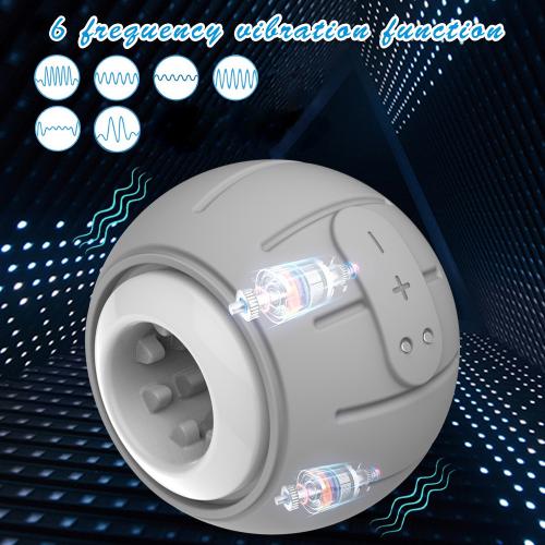 Rechargeable 6 -frequency Vibration Male Masturbator Trainer Manual Squeezing Cup For Pleasure