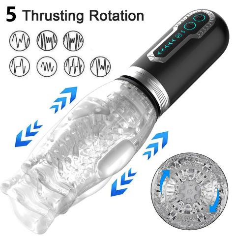 Rotating  Masturbation Cup Electric Thrusting Male Telescopic Aircraft Men  Masturbators Sex For