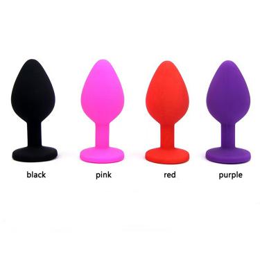 Silicone Butt Plug Anal  For Women Jewel Black Red Pink Rosy Small Medium Colors Sex Juguetes Sexuales