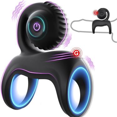 Snail Lock Sperm Ring Vibrator  For Woman And Men Delayed Ejaculation Double Clitoral Stimulator