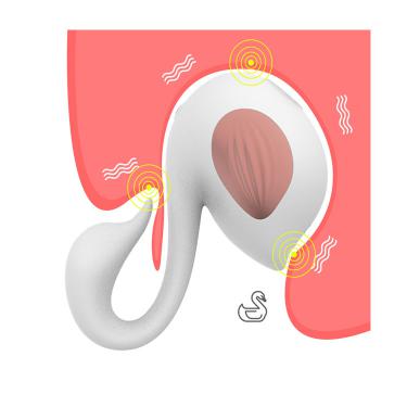 Swan-shaped Clit Sucker Suction Nipple Stimulation  For Women G-spot Sucking Vibrator