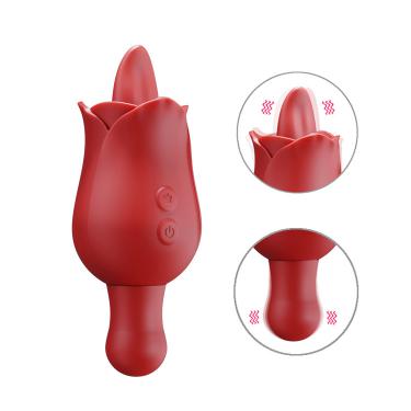 Wholesale Custom Rose Vibrator Tongue Licking Stimulator   For Women