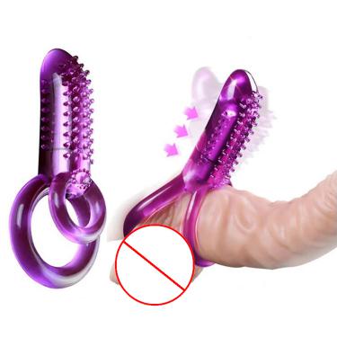 Wholesale Men's Silicone Delay Ejaculation Lock Ring Clitoral Vibrator Penile For Couples