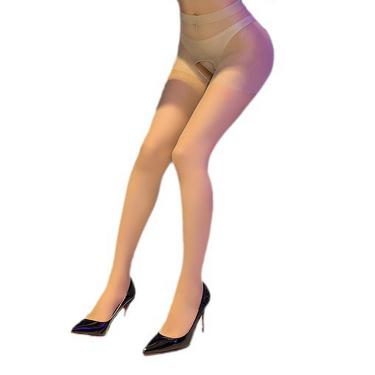 Wholesale Pantyhose Sexy Open Large Size Leggings Underwear Open-crotch Silk Stockings For Women
