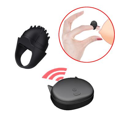 Wholesale Waterproof Silicone Finger Vibrator With Removable Bullet Clitoral Stimulator-wireless Control Ring Vibration