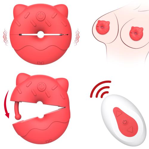 Wireless Remote Control Nipple Vibrator Breast Enlargement Electric Silicone Women Massager  For Female