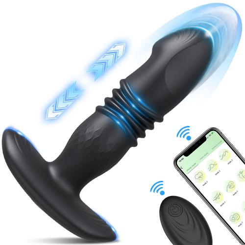 Anal Butt Plug Vibrator Wireless Remote Control Thrusting And Vibration Dildo 2in1 Prostate Massager For Woman Man Pleasure