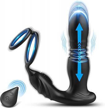 Anal Butt Plug Vibrator Wireless Remote Control Prostate Massager Orgasm G-spot Stimulation Male Penis Cock Rings