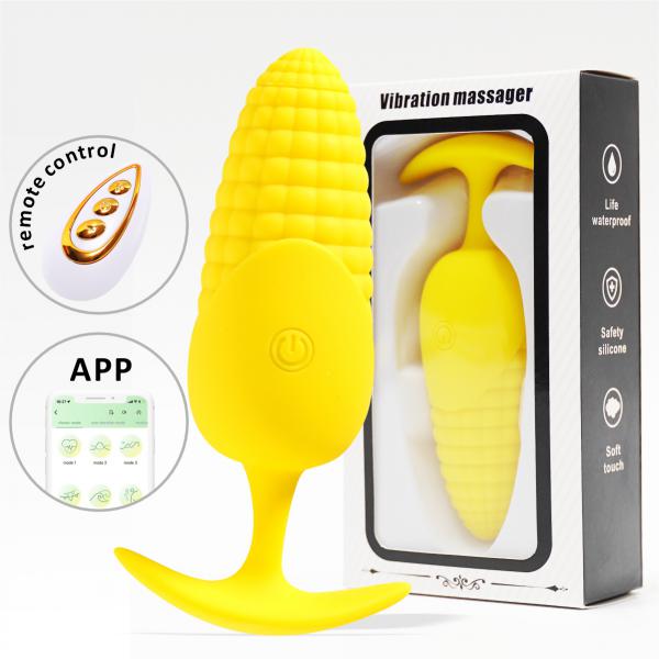App Remote Corn Anal Plug Wireless Control Strong Vibrating Egg   Female Masturbation G-spot Vibrator