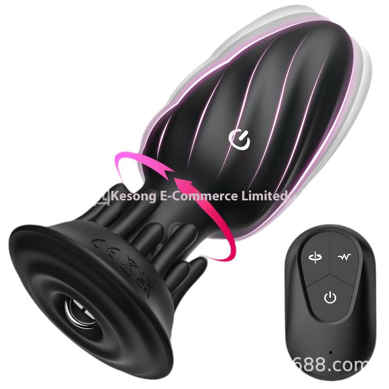 Cross-border New Little Mushroom Rotating Silicone Anal Plug App Remote Control Twisting Vibrating For  Amazon