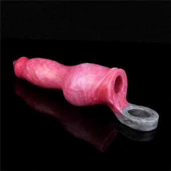 Dog Knot Penis Sleeve With Anti-drop Ring Soft Silicone Cock Enlargement & Extender  For Men Male Masturbator