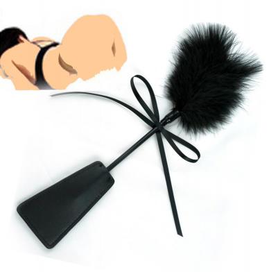Dual Use Flirt Tickle Feather Pu Leather Spanking Paddle Slap Clap Flap Whip On Butt Sm Sex  Game  For Women Man Couple%