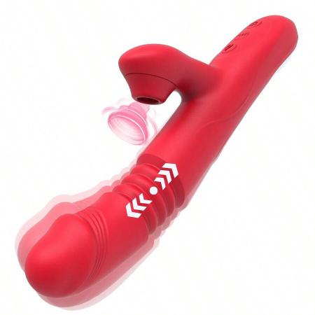 Fully Automatic Sucking Telescopic Vibrator Fairy Wand   Female Masturbator With Suction Cup Dildo