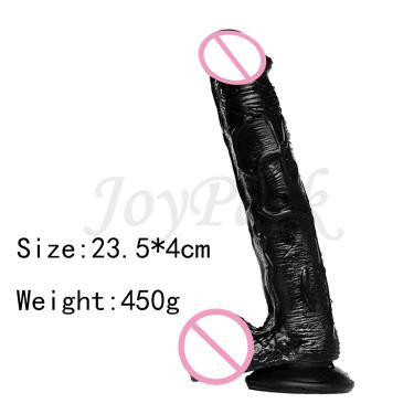 Joypak 9.25 Inch Big Dick Drop Shipping Soft Plastic Pvc Free Sample  Huge Black Dildo Penis And Vibrators For Women