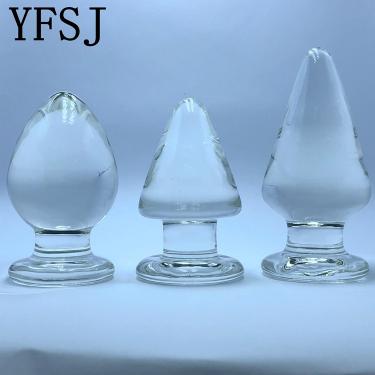 Large Crystal Glass Anal Plug Set 6061-3  For Men Manufacturer's Batch Backcourt Dildo Masturbation