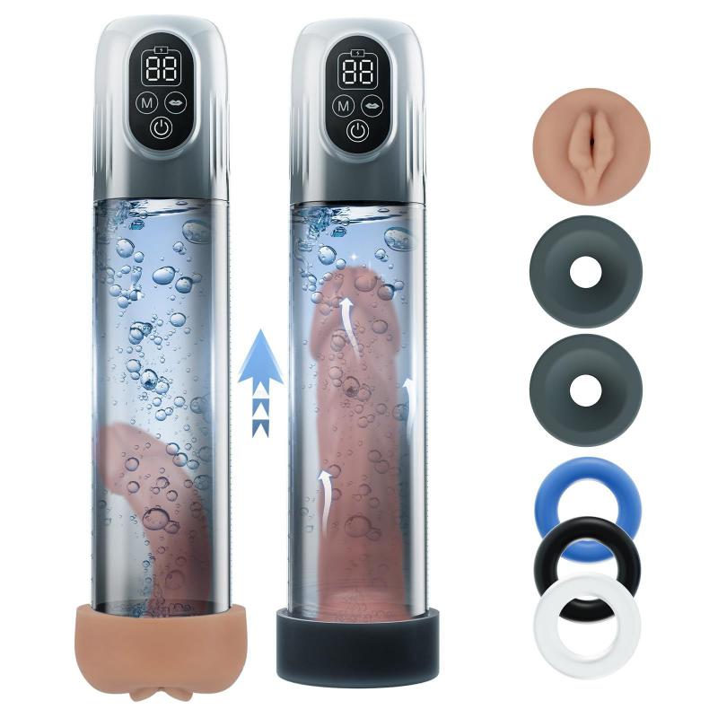 Men's Training Airplane Cup   New Digital Display Spa Electric Enlargement Erection Device Penis Pump Masturbators