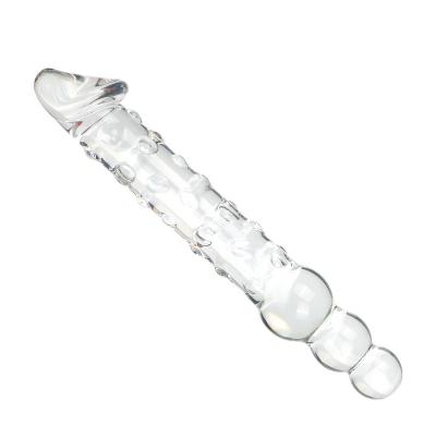 Mr.shen Transparent Glass Crystal Simulated Penis   Female Masturbator Dildo  For Women's Masturbation