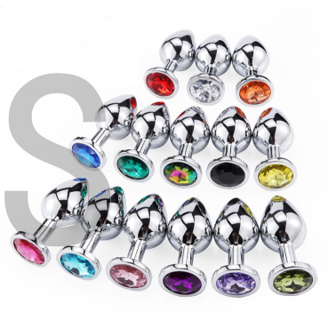 Multi-color Metal Butt Anal Plug Beginner Erotic  Smooth Insert Stopper Anus Stimulator Sex Dildo Jewel Gift