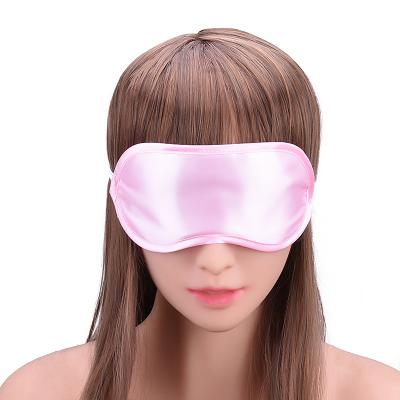 New Design Double Sided Satin Sleeping Eye Mask With Elastic Band Breathable Travel Sleep Blindfold For Nap Spa