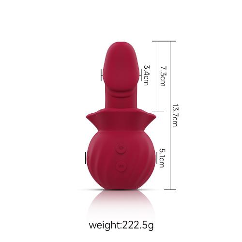 Powerful Liquid Silicone G-spot Vibrator Button Controlled Vibrating And Sucking Masturbation Device Vagina