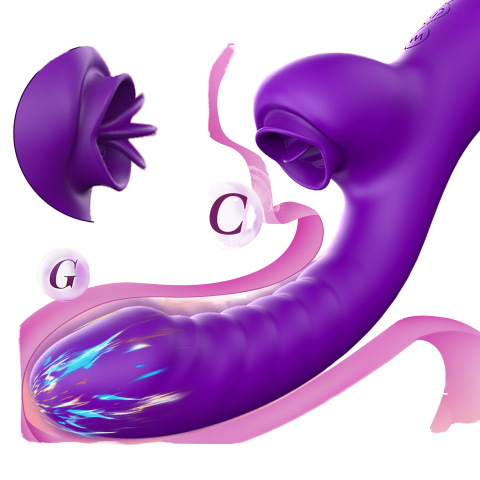 Powerful Usb-fueled Vibrator For Women 2-in-1 Clitoris Stimulator & G-spot Vibro Dildo Wand Female Clit Sucker