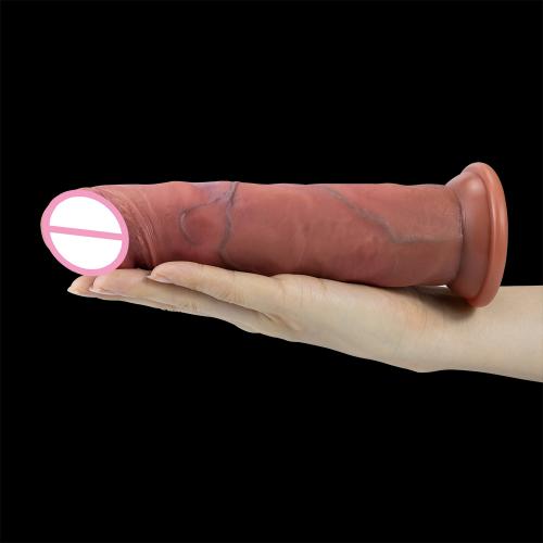 Rocket Raccoon Realistic Sliding Foreskin Thick Silicone Dildo Suction Cup Masturbation Dick   Huge Wholesale