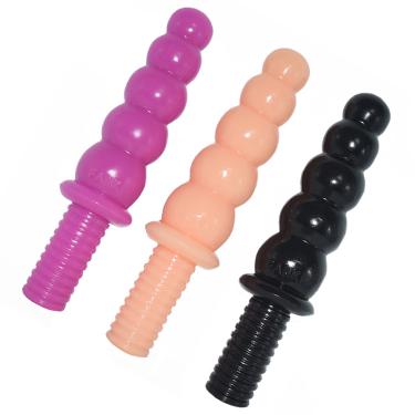Sampro Huge Realistic 5 Beads Dildo With Handle  Big Anal Plug Ass Butt