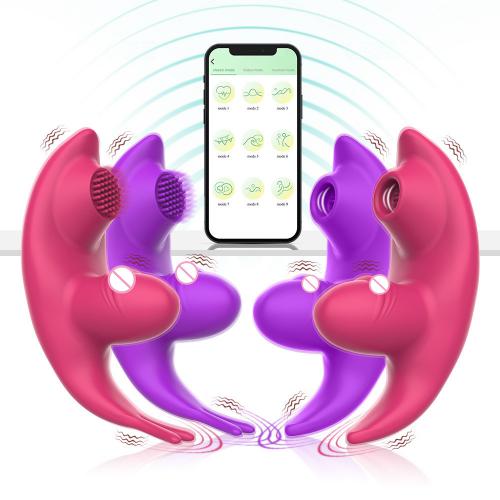 For Woman Usb App Vibrator  G-spot Clitoris Sucking Massager Tongue Licking Brush Panty