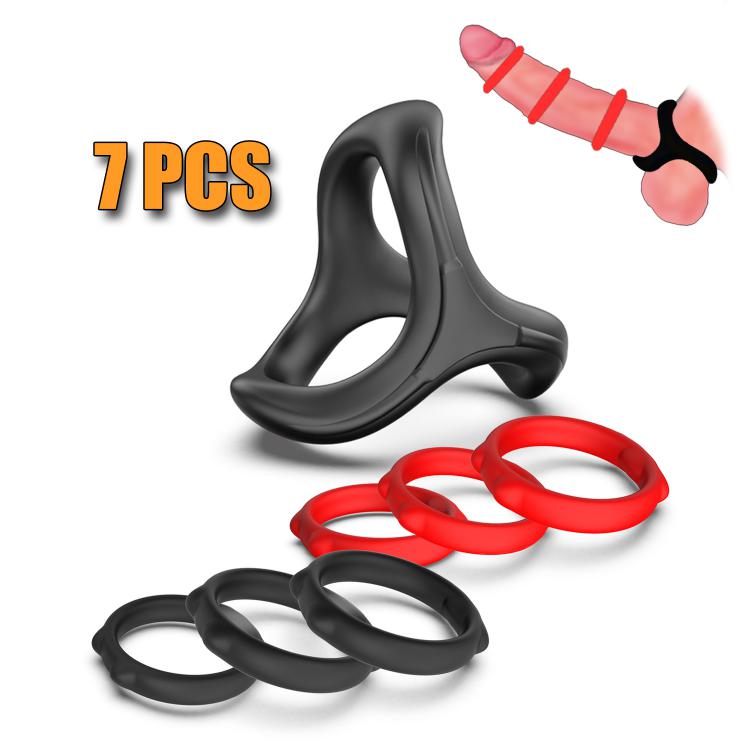 Silicone Cock Rings Time Delay Stretchy Enlargement Delayed Condom Ring Penis  For Men