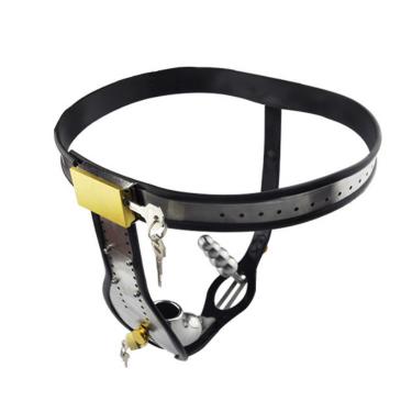 Stainless Steel Underwear Male Chastity Device  For Men Gay With Anal Bead Catheter Belt Cock Cage And Plug