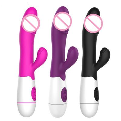 Waterproof  Good Price Realistic Rabbit Vibrator 30 Speeds Mode Dildo Bunny For Women