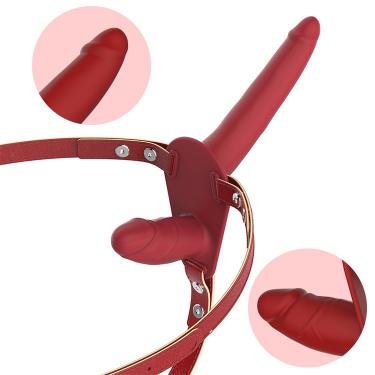 Wearable Leather Pants Double-ended Vibrator For Female  Sexy  Cross-border Aliexpress Plus Factory