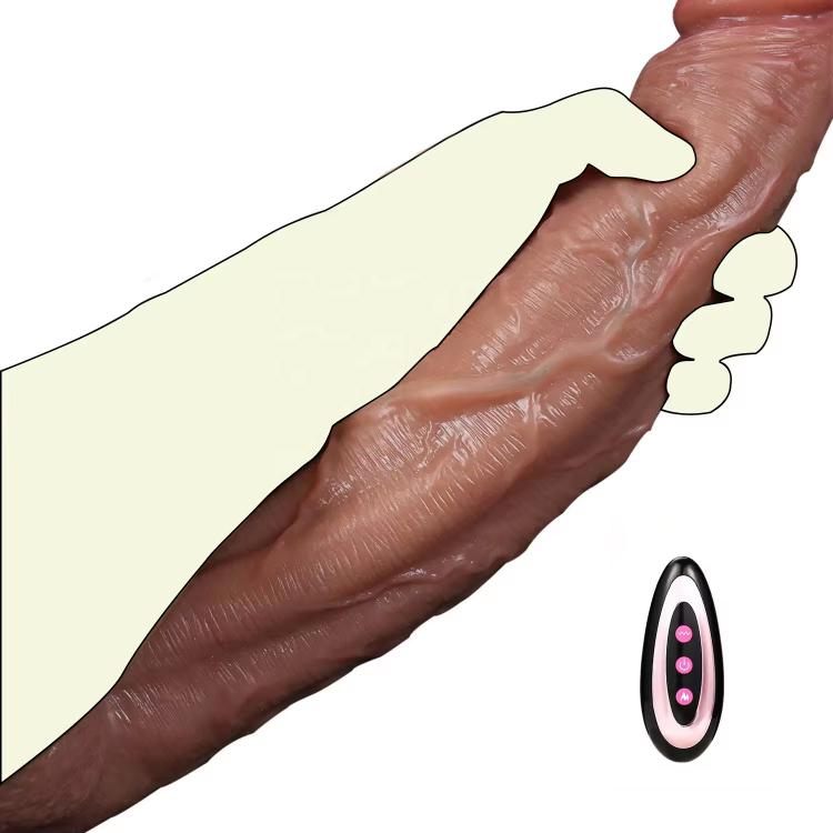 Wholesale Big Electric Dildo Vibrating Heating Telescopic Penis Soft Silicon Realistic G Spot Stimulation Vagina