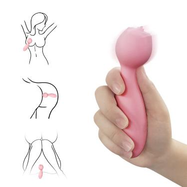 Wholesale Hot Selling Av Wand 10 Speeds Clit Stimulation Vibrator Dildo Sucking Pink Rose