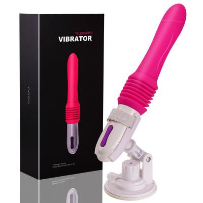 Wholesale Strong Stimulation Vibrating Dildo Thrusting Telescopic Vibrator Gun Machine For Women