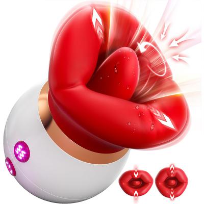 Women's 3-in-1 Oral Stimulator Breast Teasing Orgasm Clitoral Sucking Licking Vibrator With Big Mouth Rose  For Pleasure