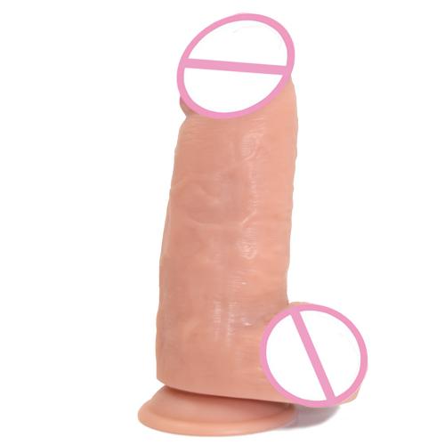 Women's Silicone Solid Artificial  Pvc Female Realistic Dildo With Veins Hot Sale  Suction Cup Pour Femmes