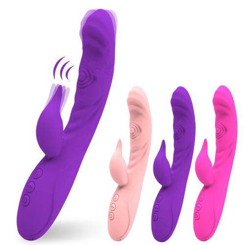 3-in-1 Perfect Rabbit Double-sided Tapping G Spot Vibrators Women G-spot Dildo Stimulation Vibrator