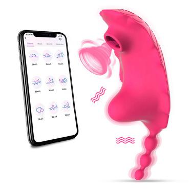 9 Sucking & Vibrating Modes App Remote Control Invisible Butterfly Vibrator Panty   For Women
