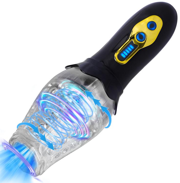 Wholesale Waterproof  10 Mode Vibrating Light Rotating Electric Exercise Men's Masturbator
