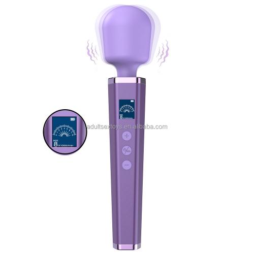 Big Head Powerful   Wand Vibrator G Spot Dildo Clit Massager With Display