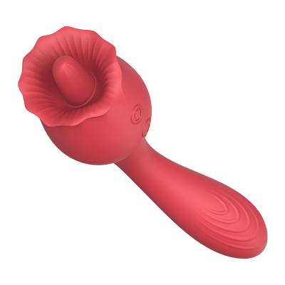 Custom Packaging 30 Modes Rose  Licking Tongue Vibrator Handheld Vibradores Para Mujer