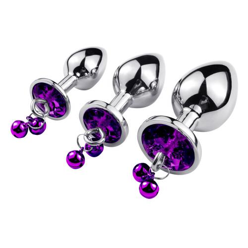 Factory Direct  Metal Stainless Steel Butt Plug Heart Shape Bell  Anal