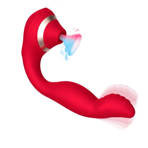Favourite 2-in-1 G-spot Clitoral Sucking Vibrator New Type Av Tapping Suction  For Women's Pleasure