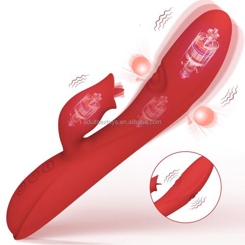 Female Orgasm Enhancer Vibrator Licking Tongue Clitoris Stimulator Tapping G Spot Rabbit Vibrators For Women