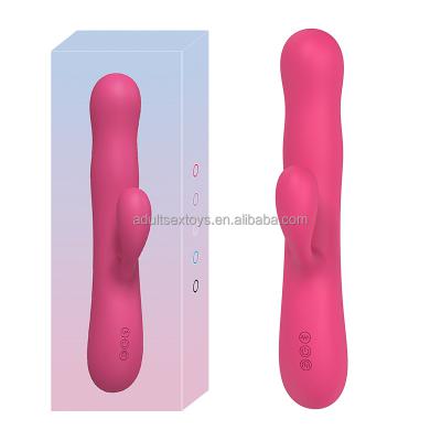 Fullbody Liquid Silicone Thrusting Vibrator  G Spot Dildo Massaging Rabbit Vibrators For Women