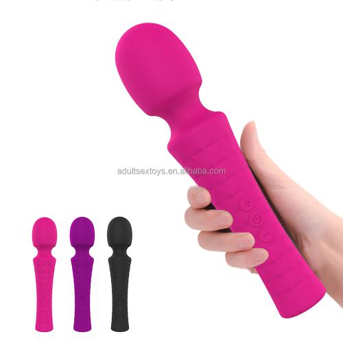 Fullbody Silicone Handheld Massage  5 Speeds 8 Vibration Wand Massager Cordless Personal For Women