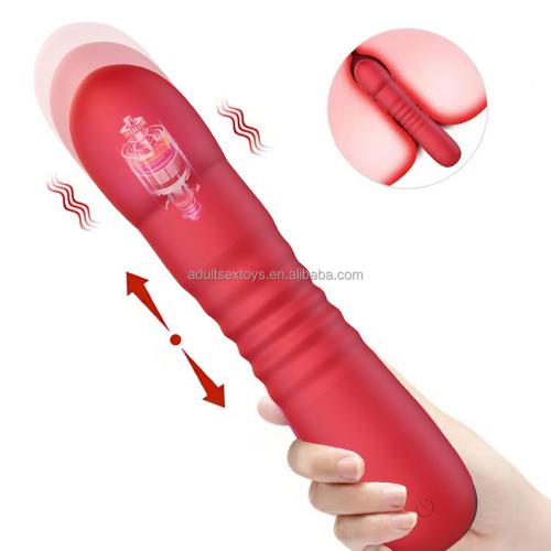 Good Quality 10 Speeds Thrusting Butt Plug Telescopic Dildo G Spot Vibrator For Men Women