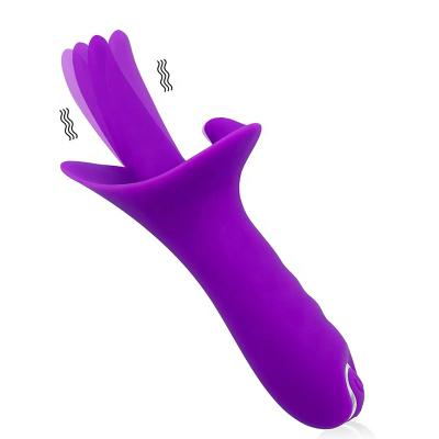 Hot Sale Rechargeable 10 Vibrating Long Tongue Women  Clitoris Stimulation Licking Vibrator For Woman
