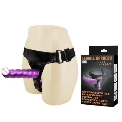 Hot Selling Baile   Strap-on Dildo For Couple Double With Belt Bondage Harness Strap On
